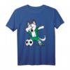 Husky Dabbing Nigeria Fußball Jersey 2019 - Lustiges Fußball T-Shirt für Fans, Spieler & Trainer, Perfektes Geschenk für Meisterschaftsturnier & Feiertage