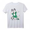Husky Dabbing Nigeria Fußball Jersey 2019 - Lustiges Fußball T-Shirt für Fans, Spieler & Trainer, Perfektes Geschenk für Meisterschaftsturnier & Feiertage