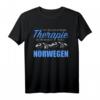 NORWEGEN THERAPIE T-Shirt - Lustiges Skandinavien Fun Shirt für Norwegen-Fans, Reise- und Naturliebhaber, perfektes Geschenk für Urlaub, Geburtstag & Weihnachten