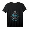 Damen Nordmädel Leuchtturm Meer Welle T-Shirt mit V-Ausschnitt – Lustige Geschenkidee für Frauen, Mädchen & Kinder, Liebe zum Norden, Meer & Küste