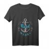 Damen Nordmädel Leuchtturm Meer Welle T-Shirt mit V-Ausschnitt – Lustige Geschenkidee für Frauen, Mädchen & Kinder, Liebe zum Norden, Meer & Küste