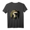 Wikinger Odins Wölfe GERI und Freki Nord Grafik Motiv T-Shirt – Unisex Mythologie Geschenk für Männer, Frauen & Kinder