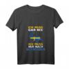 Damen Schweden Spruch Ich muss gar nix Ich muss nur nach Schweden T-Shirt mit V-Ausschnitt – Lustiges Geschenk für Schweden-Fans & Reisebegeisterte