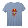 Mazedonien Fußball Totenkopf T-Shirt mit Flagge - Supporte deine mazedonische Nation!