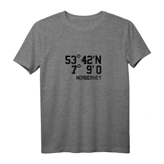 Norderney Koordinaten Shirt – Insel Urlaub Geschenk für Strandliebhaber & Nordsee-Fans, Perfekt zum Geburtstag & Weihnachten