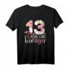 13. Geburtstag Mädchen T-Shirt - Lustiges floral gestaltetes Outfit für Teenager-Geburtstagsfeier & Party