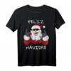 Weihnachtsmann Rock Weihnachten Feliz Navidad T-Shirt - Cooles Design für Rock- und Metal-Fans, perfekt für die Winterferien und Weihnachtsgeschenke