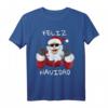 Weihnachtsmann Rock Weihnachten Feliz Navidad T-Shirt - Cooles Design für Rock- und Metal-Fans, perfekt für die Winterferien und Weihnachtsgeschenke