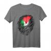 Proud Palästinensische Wurzeln Heritage T-Shirt mit gerissener Palästina-Flagge - Stolz auf Ihre Herkunft und Kultur