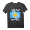 Republik Palau Palauische Flagge mit Delfinen T-Shirt – Perfekt für Surfer, Taucher & Strandurlauber