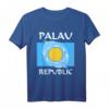 Republik Palau Palauische Flagge mit Delfinen T-Shirt – Perfekt für Surfer, Taucher & Strandurlauber