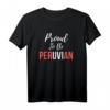 HapKoala Peru Shirt - Proud To Be Peruvian T-Shirt, Perfekt als Geburtstags-, Jubiläums- oder Abschlussgeschenk in verschiedenen Farben