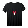 Damen T-Shirt mit peruanischer Flagge, Herzschlag & Herzdesign – Stolzes Peru-Erbe & Support-Shirt mit V-Ausschnitt