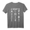 HapKoala Pfadfinder Scout Shirt - Klassisches Outdoor T-Shirt mit doppeltem Saum