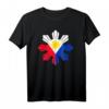 Philippinische Flagge Pinoy Flagge Filipino T-Shirt mit Sonne & Drei Sternen – Klassisch geschnitten, doppelt genähter Saum
