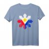 Philippinische Flagge Pinoy Flagge Filipino T-Shirt mit Sonne & Drei Sternen – Klassisch geschnitten, doppelt genähter Saum