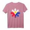 Philippinische Flagge Pinoy Flagge Filipino T-Shirt mit Sonne & Drei Sternen – Klassisch geschnitten, doppelt genähter Saum