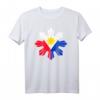 Philippinische Flagge Pinoy Flagge Filipino T-Shirt mit Sonne & Drei Sternen – Klassisch geschnitten, doppelt genähter Saum