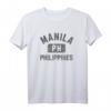 Manila Philippines Gym Style Black T-Shirt mit Distressed Vintage Print – Urban Streetwear für Fitness und Stadtliebhaber