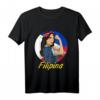 Philippinen Philippines Filipina Pride Flagge Mädchen Frau T-Shirt – Stolzes philippinisches Design, Geschenk für Filipinos & Filipinas, Flaggenmotiv