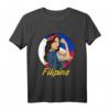 Philippinen Philippines Filipina Pride Flagge Mädchen Frau T-Shirt – Stolzes philippinisches Design, Geschenk für Filipinos & Filipinas, Flaggenmotiv