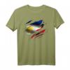 Filipino Flag Philippinisch T-Shirt - Klassisch geschnitten, doppelt genähter Saum, ideal für nationale Anlässe und Landestypische Outfits