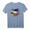 Filipino Flag Philippinisch T-Shirt - Klassisch geschnitten, doppelt genähter Saum, ideal für nationale Anlässe und Landestypische Outfits