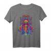 HapKoala T-Shirt mit Trippy Love, Peace & Shrooms - Buntes Psychedelic Design mit Third Eye & Pineal Gland Motiv