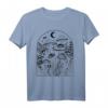 Fairy Grunge Fairycore T-Shirt mit Pilz- und Mondphasen-Motiv - Ästhetische Gothic Kleidung für Damen und Herren