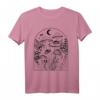 Fairy Grunge Fairycore T-Shirt mit Pilz- und Mondphasen-Motiv - Ästhetische Gothic Kleidung für Damen und Herren
