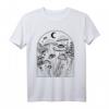 Fairy Grunge Fairycore T-Shirt mit Pilz- und Mondphasen-Motiv - Ästhetische Gothic Kleidung für Damen und Herren
