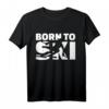 Born to ski T-Shirt – Klassisch geschnittenes Wintersport-Shirt für Skifahrer und Bergliebhaber