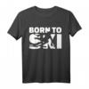 Born to ski T-Shirt – Klassisch geschnittenes Wintersport-Shirt für Skifahrer und Bergliebhaber