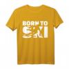 Born to ski T-Shirt – Klassisch geschnittenes Wintersport-Shirt für Skifahrer und Bergliebhaber