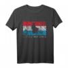 Luxemburg Flagge Umriss Silhouette T-Shirt – Stolz auf Luxemburg, Europa und Benelux Länder