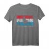 Luxemburg Flagge Umriss Silhouette T-Shirt – Stolz auf Luxemburg, Europa und Benelux Länder