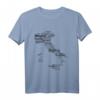Italien Karte Umriss mit Städten Rom, Mailand, Turin – Reise T-Shirt für Italien Fans & Urlauber