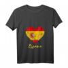 Damen Espana Herz Spanien Urlaub T-Shirt mit Flagge – Perfekt für Spanien-Fans, Souvenir & Geschenk für Familie & Freunde