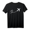 Flugzeug Flieger Flug Fliegen Reisen Reise Herz T-Shirt – Originelles Geschenk für Flugbegeisterte, Paare & Flugpersonal