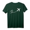 Flugzeug Flieger Flug Fliegen Reisen Reise Herz T-Shirt – Originelles Geschenk für Flugbegeisterte, Paare & Flugpersonal