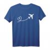 Flugzeug Flieger Flug Fliegen Reisen Reise Herz T-Shirt – Originelles Geschenk für Flugbegeisterte, Paare & Flugpersonal