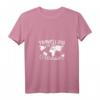 Damen T-Shirt 'Travelling Is My Passion' zum HapKoala - V-Ausschnitt, perfektes Geschenk für Reiseliebhaberinnen