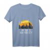 Lustiges Damen Retro T-Shirt mit Skyline von NYC – 'I Survived My Trip To New York City', V-Ausschnitt, leichtes Design