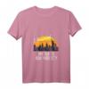 Lustiges Damen Retro T-Shirt mit Skyline von NYC – 'I Survived My Trip To New York City', V-Ausschnitt, leichtes Design