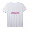 Damen Converse Texas TX Vintage Sports Design Pink T-Shirt mit V-Ausschnitt – Perfekt für Sportevents, Reisen & Heimatliebe
