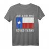 Girl Love Texas Western USA T-Shirt für Damen – Klassisch geschnitten, ideal für Reisen in die Südstaaten und Texas