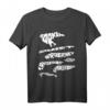 Osfriesische Inseln Silhouette T-Shirt - Nordsee Urlaub, Strand, Watt & Leuchtturm Design für Insel- und Meerliebhaber