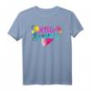 Hallo Sommer. Hello Summer. Buntes Urlaub & Strand T-Shirt mit Früchten, Eiscreme & Herz – Perfekt für Ferien, Reisen & den Strand
