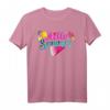 Hallo Sommer. Hello Summer. Buntes Urlaub & Strand T-Shirt mit Früchten, Eiscreme & Herz – Perfekt für Ferien, Reisen & den Strand