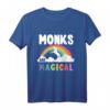 Monks Are Magical T-Shirt - Magisches Einhorn und Regenbogen Geschenk für Mönche und Spirituelle